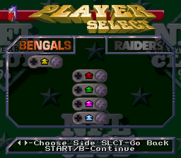 NFL Quarterback Club 96 back cover for Super Famicom